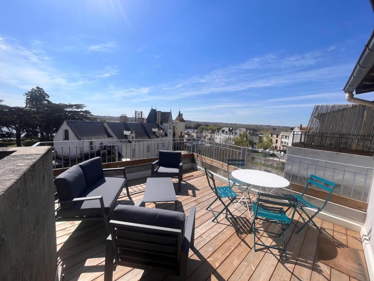 Grand Gite Terrasse Vue Loire Et Chateau D'Ancenis Exterior photo